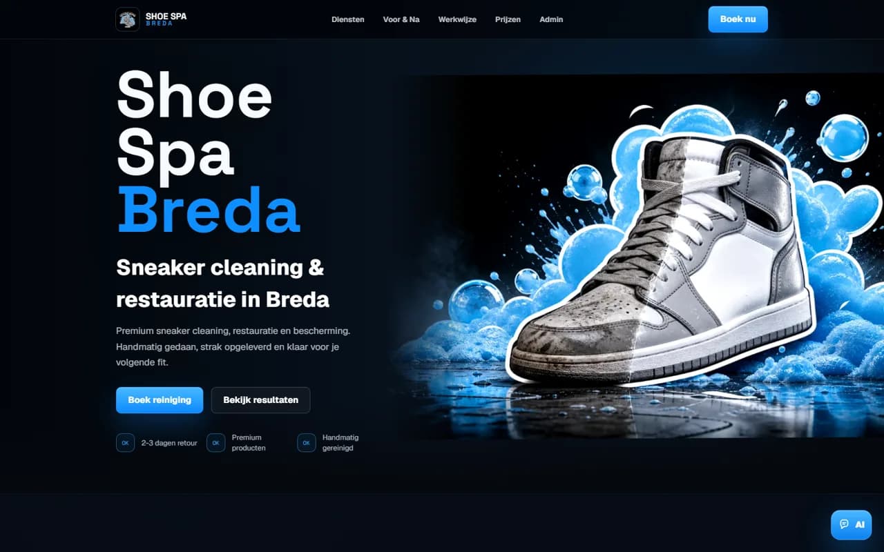Screenshot van Shoe Spa Breda