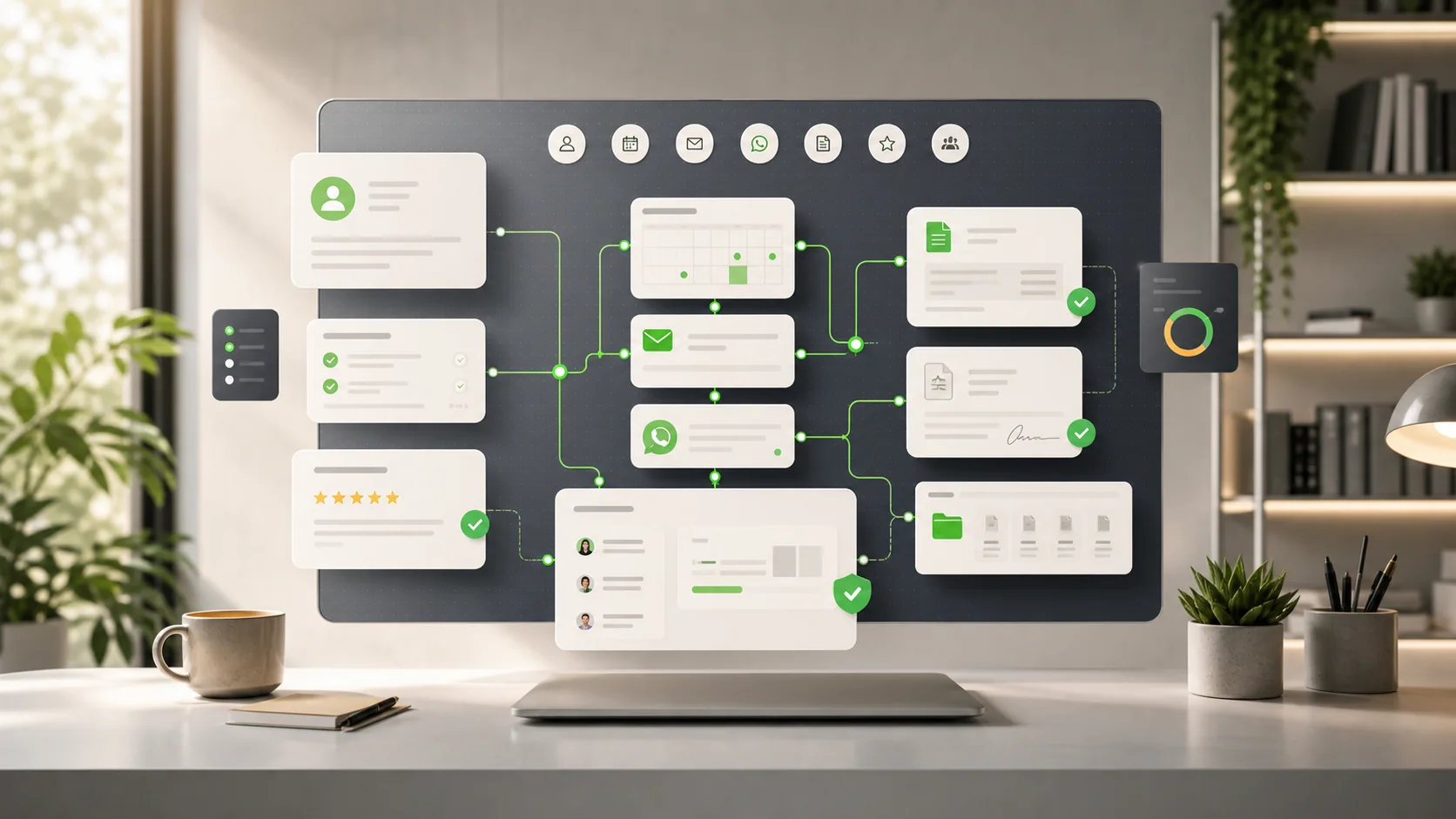 Management-dashboard met live bedrijfscijfers