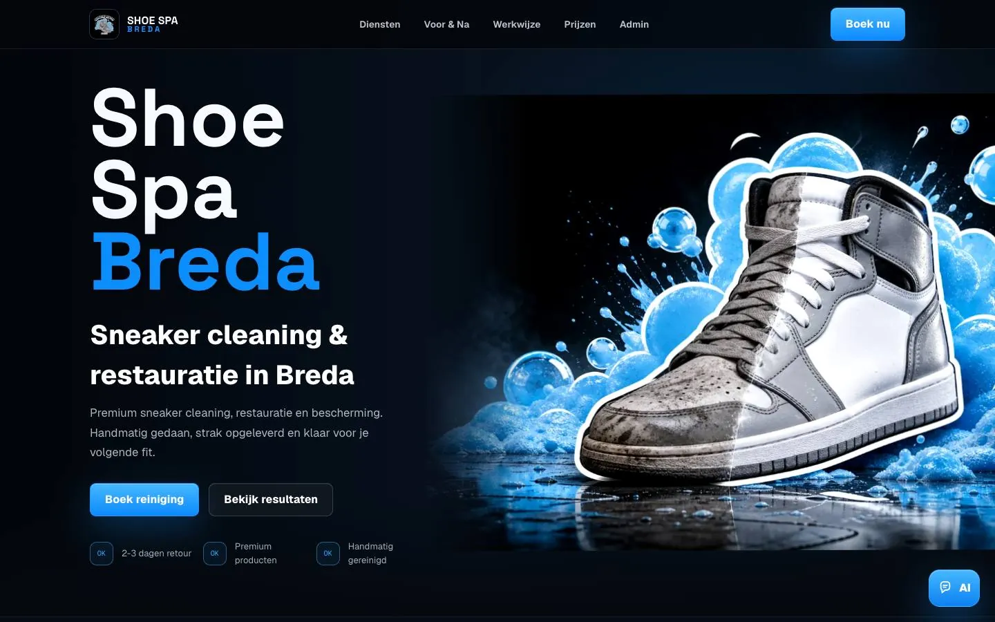 Schermafbeelding van Shoe Spa Breda
